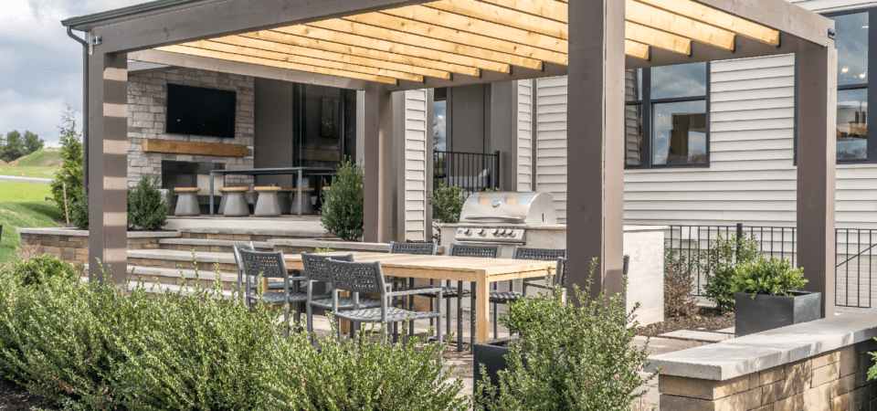 Terrassenüberdachung aus Holz